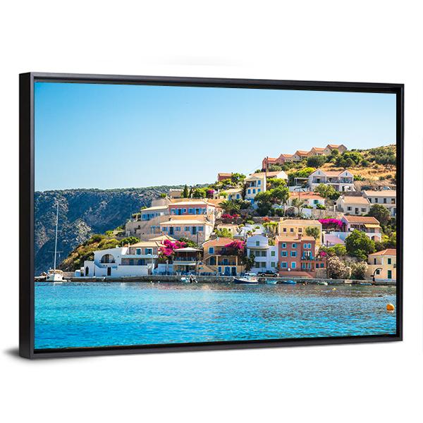 Greek Island Kefalonia Canvas Wall Art-3 Horizontal-Gallery Wrap-25" x 16"-Tiaracle