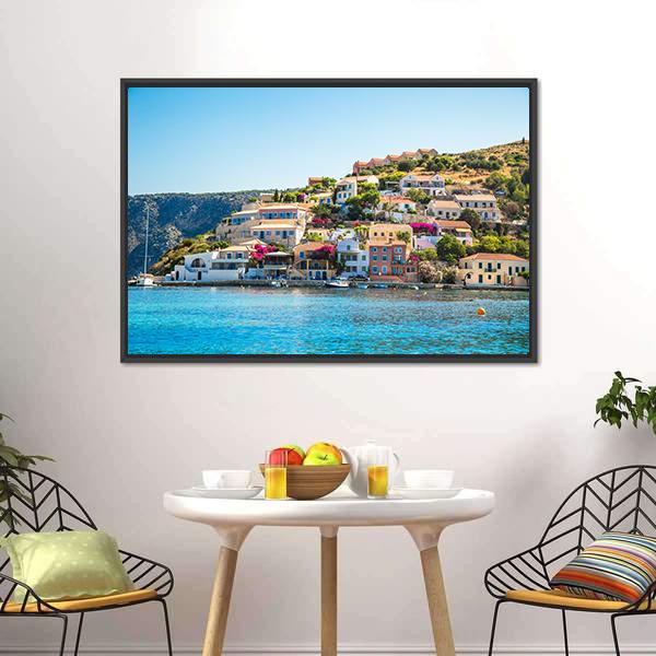 Greek Island Kefalonia Canvas Wall Art-3 Horizontal-Gallery Wrap-25" x 16"-Tiaracle