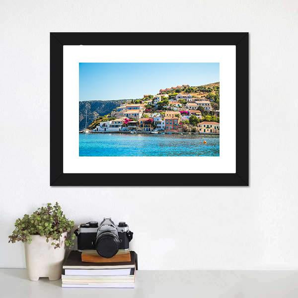 Greek Island Kefalonia Canvas Wall Art-1 Piece-Framed Print-20" x 16"-Tiaracle
