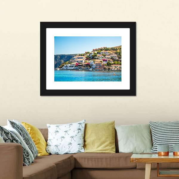 Greek Island Kefalonia Canvas Wall Art-3 Horizontal-Gallery Wrap-25" x 16"-Tiaracle