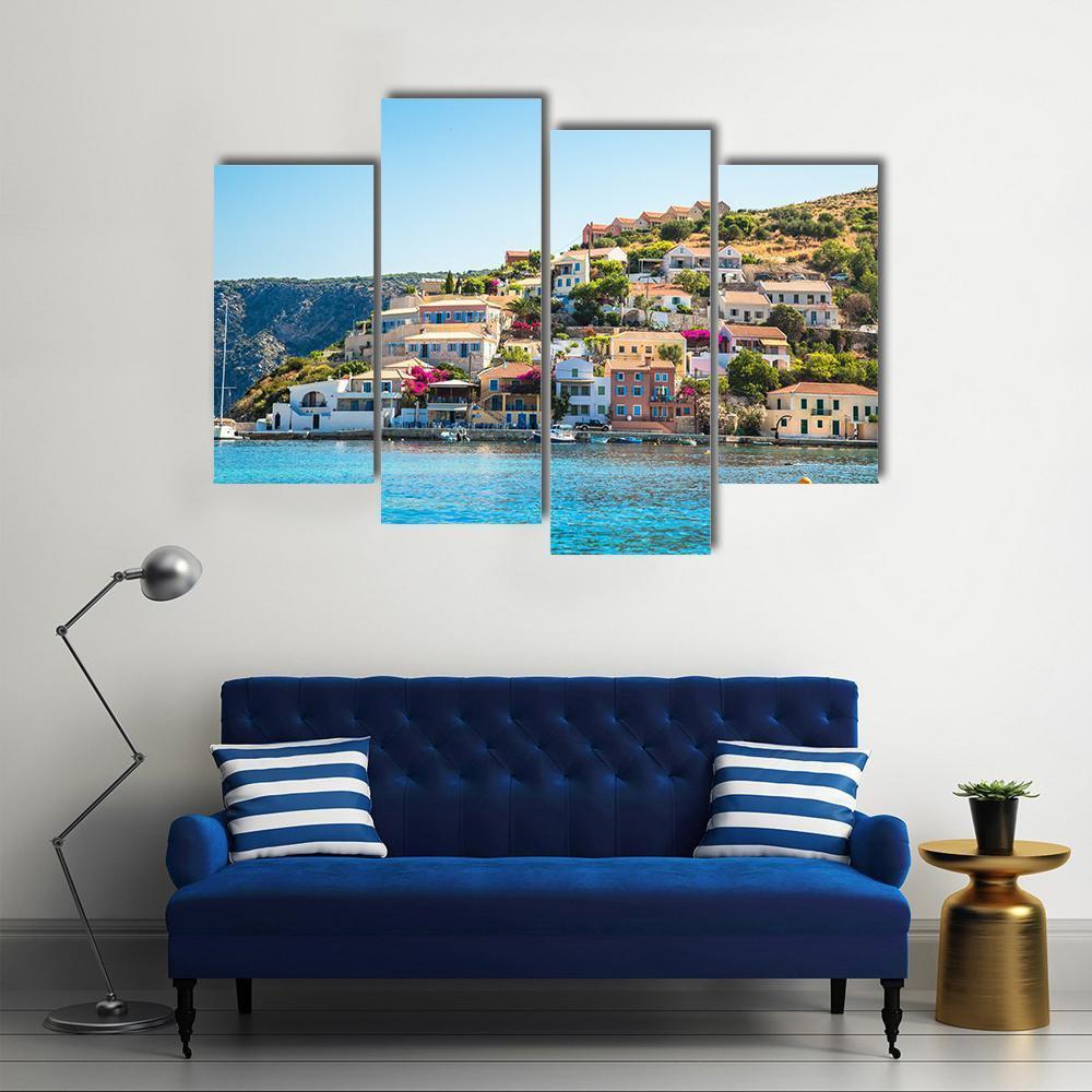 Greek Island Kefalonia Canvas Wall Art-4 Pop-Gallery Wrap-50" x 32"-Tiaracle
