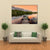 Green Canoe & Chairs On Lake Canvas Wall Art-4 Square-Gallery Wrap-17" x 17"-Tiaracle