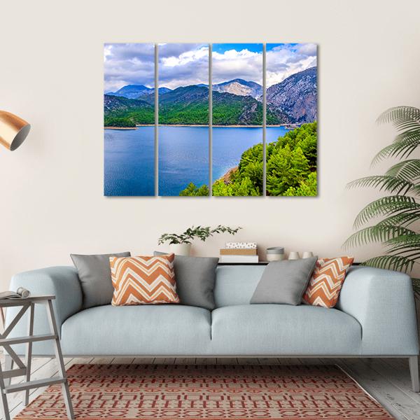 Green Canyon In Turkey Canvas Wall Art-4 Horizontal-Gallery Wrap-34" x 24"-Tiaracle