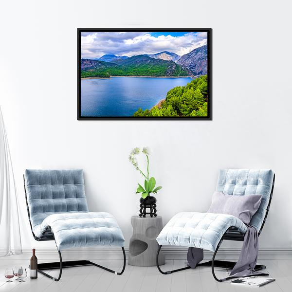 Green Canyon In Turkey Canvas Wall Art-3 Horizontal-Gallery Wrap-25" x 16"-Tiaracle