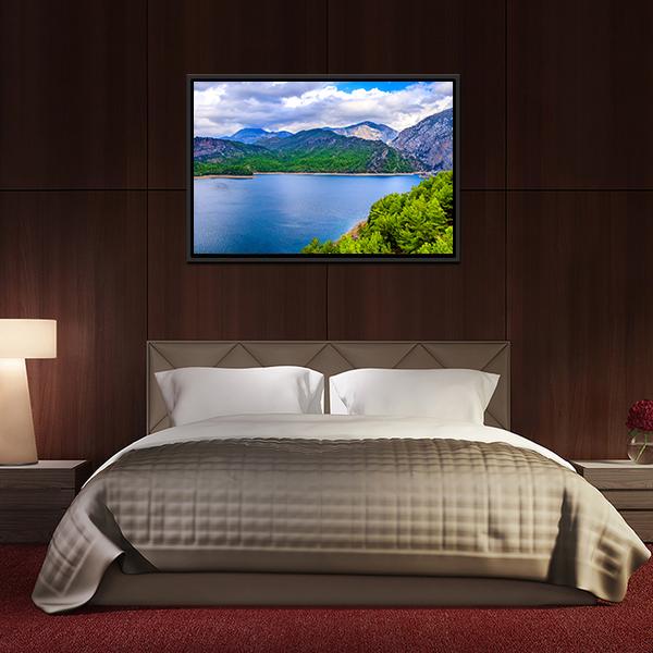 Green Canyon In Turkey Canvas Wall Art-5 Horizontal-Gallery Wrap-22" x 12"-Tiaracle