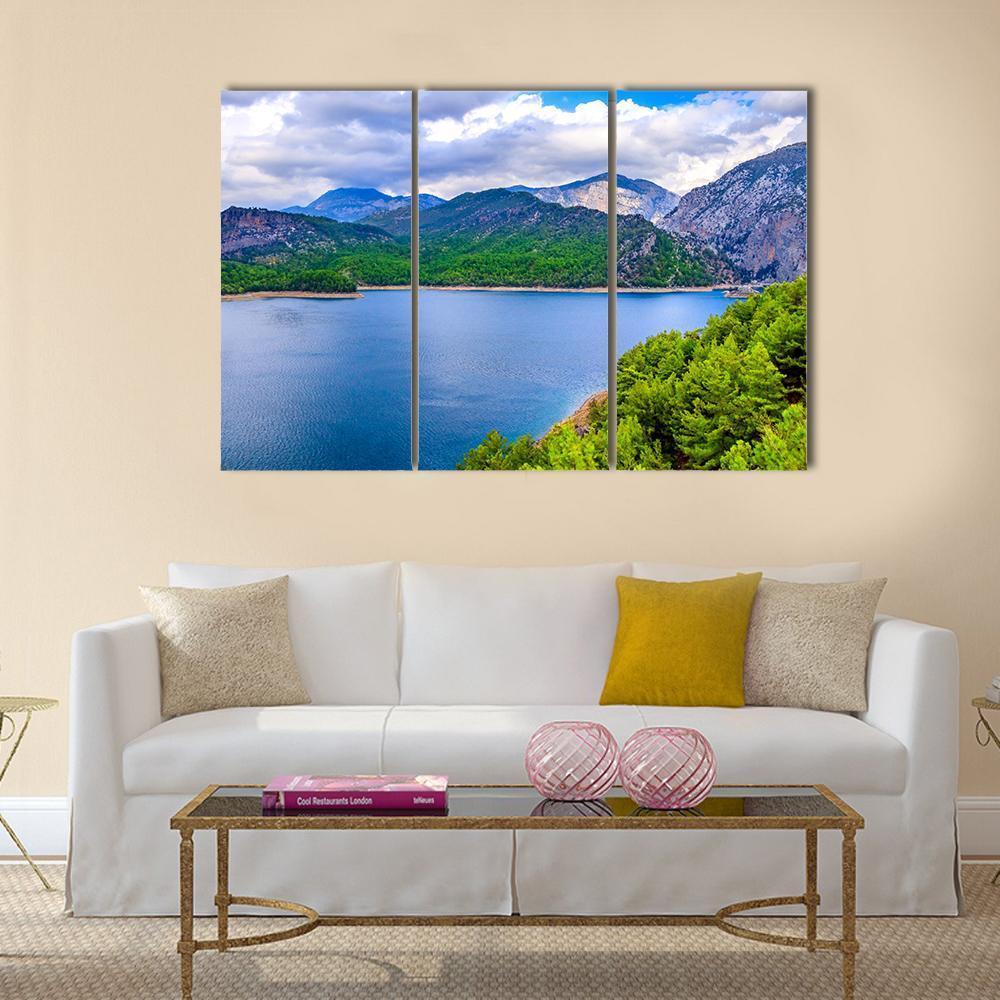 Green Canyon In Turkey Canvas Wall Art-3 Horizontal-Gallery Wrap-37" x 24"-Tiaracle