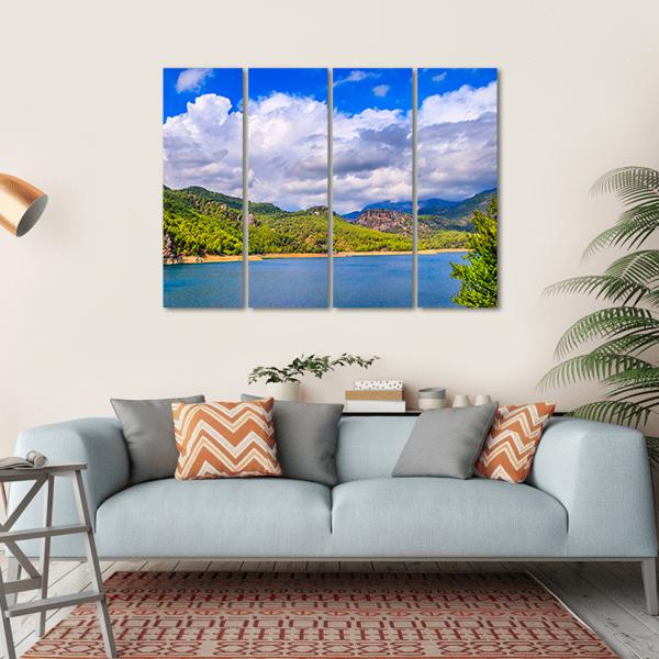 Green Canyon Turkey Canvas Wall Art-4 Horizontal-Gallery Wrap-34" x 24"-Tiaracle