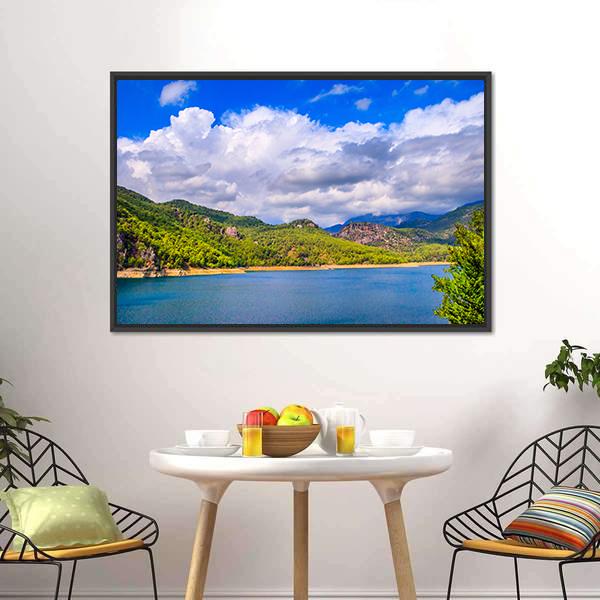 Green Canyon Turkey Canvas Wall Art-3 Horizontal-Gallery Wrap-25" x 16"-Tiaracle