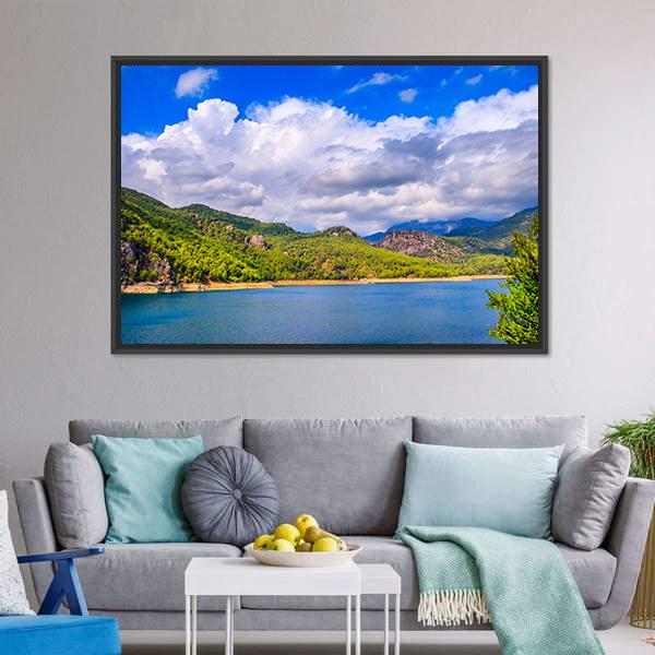 Green Canyon Turkey Canvas Wall Art-5 Horizontal-Gallery Wrap-22" x 12"-Tiaracle