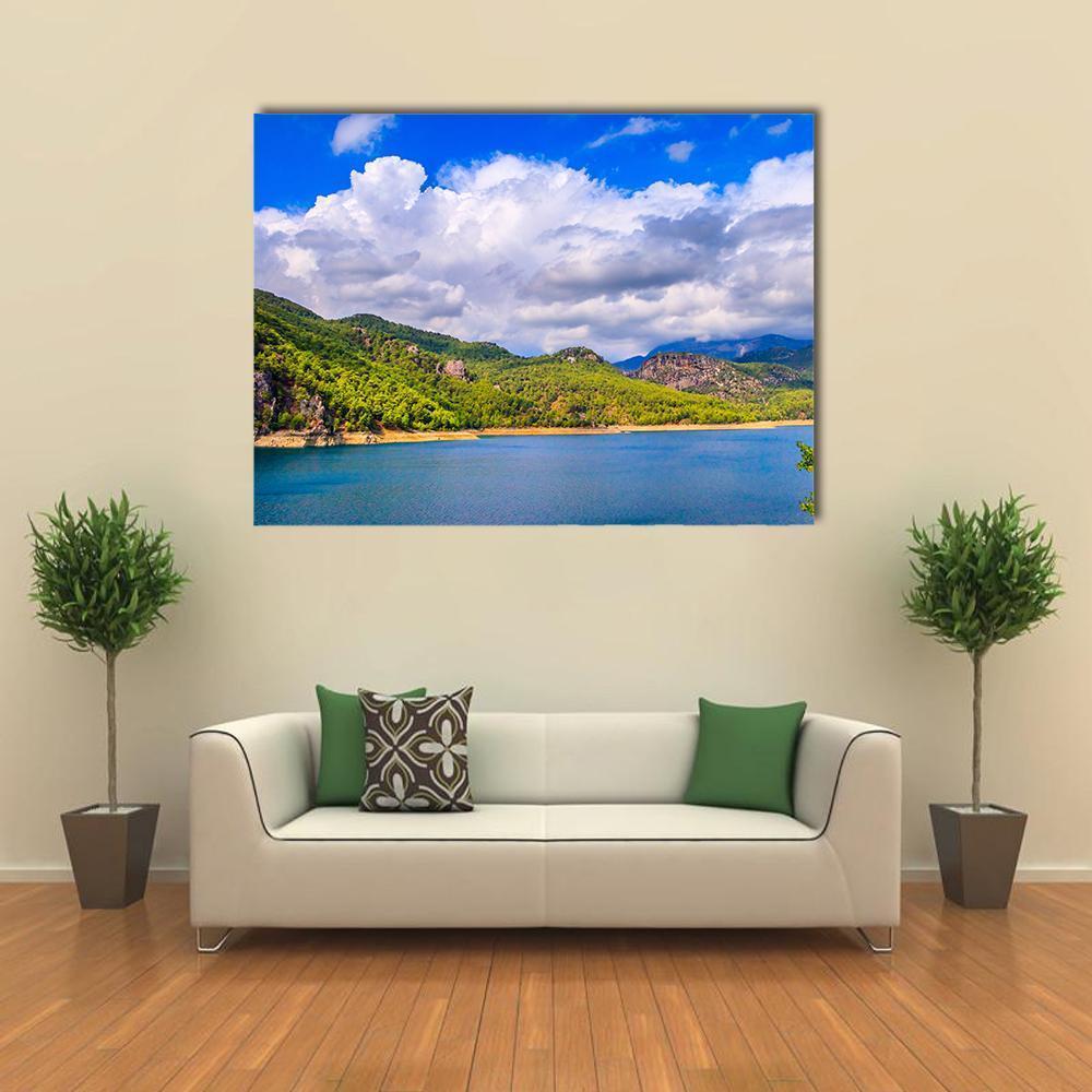 Green Canyon Turkey Canvas Wall Art-1 Piece-Gallery Wrap-48" x 32"-Tiaracle