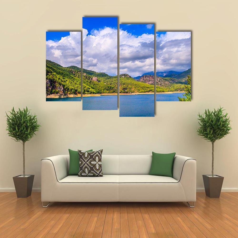 Green Canyon Turkey Canvas Wall Art-4 Pop-Gallery Wrap-50" x 32"-Tiaracle