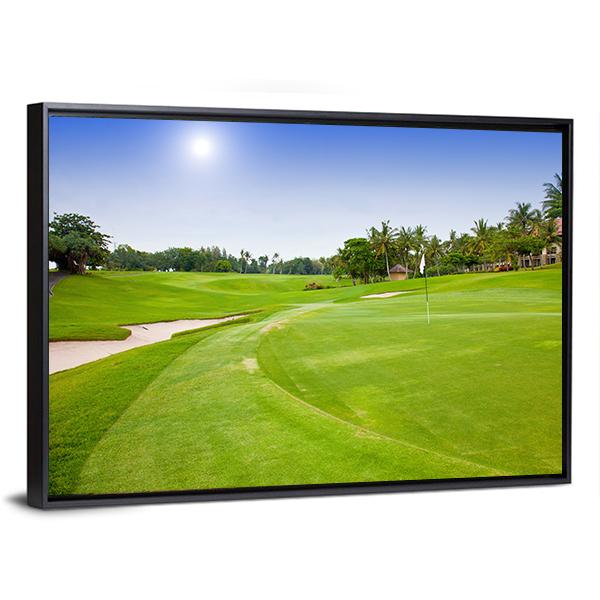 Green Field For Golf Canvas Wall Art-3 Horizontal-Gallery Wrap-25&quot; x 16&quot;-Tiaracle