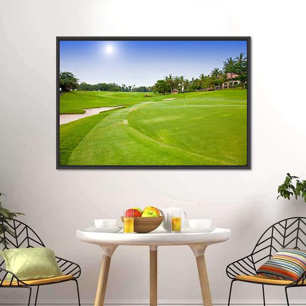 Green Field For Golf Canvas Wall Art-3 Horizontal-Gallery Wrap-25&quot; x 16&quot;-Tiaracle