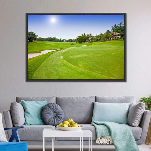 Green Field For Golf Canvas Wall Art-3 Horizontal-Gallery Wrap-25&quot; x 16&quot;-Tiaracle
