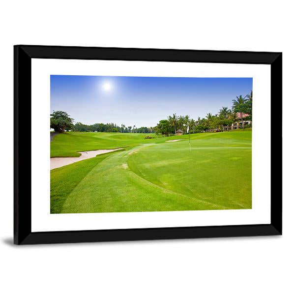 Green Field For Golf Canvas Wall Art-3 Horizontal-Gallery Wrap-25&quot; x 16&quot;-Tiaracle
