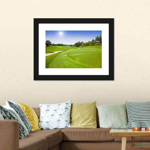 Green Field For Golf Canvas Wall Art-3 Horizontal-Gallery Wrap-25&quot; x 16&quot;-Tiaracle