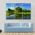 Green Fields With Lake Canvas Wall Art-3 Horizontal-Gallery Wrap-37" x 24"-Tiaracle