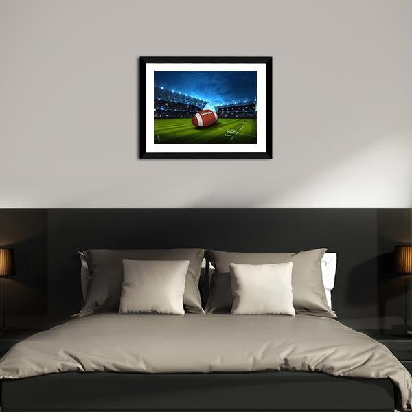 Green Football Stadium Panoramic Canvas Wall Art-1 Piece-36" x 12"-Tiaracle