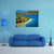 Green Forest & Blue Water Canvas Wall Art-4 Horizontal-Gallery Wrap-34" x 24"-Tiaracle
