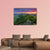 Green Forest Mountain With Sunset Canvas Wall Art-3 Horizontal-Gallery Wrap-37" x 24"-Tiaracle