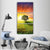 Alone Tree On Green Meadow Vertical Canvas Wall Art-3 Vertical-Gallery Wrap-12" x 25"-Tiaracle