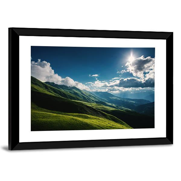 Green Mountain Canvas Wall Art-3 Horizontal-Gallery Wrap-25" x 16"-Tiaracle
