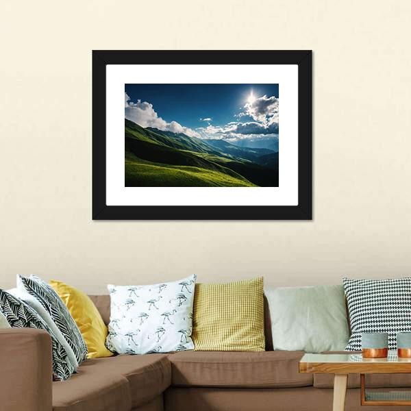 Green Mountain Canvas Wall Art-3 Horizontal-Gallery Wrap-25" x 16"-Tiaracle