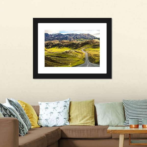 Green Mountain Road Canvas Wall Art-3 Horizontal-Gallery Wrap-25" x 16"-Tiaracle