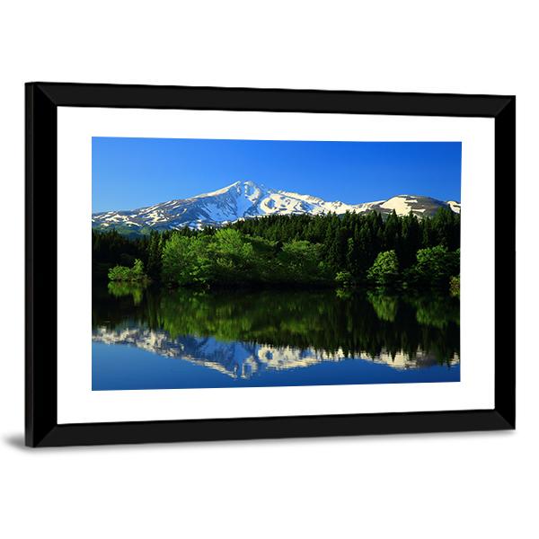 Green Mt Chokai Canvas Wall Art-3 Horizontal-Gallery Wrap-25" x 16"-Tiaracle