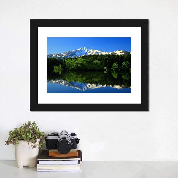 Green Mt Chokai Canvas Wall Art-3 Horizontal-Gallery Wrap-25" x 16"-Tiaracle