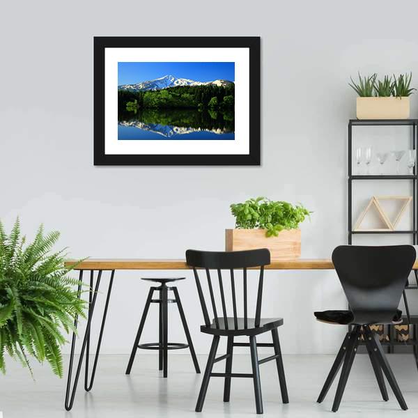 Green Mt Chokai Canvas Wall Art-3 Horizontal-Gallery Wrap-25" x 16"-Tiaracle