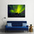 Green Northern Light Over Church Canvas Wall Art-5 Horizontal-Gallery Wrap-22" x 12"-Tiaracle