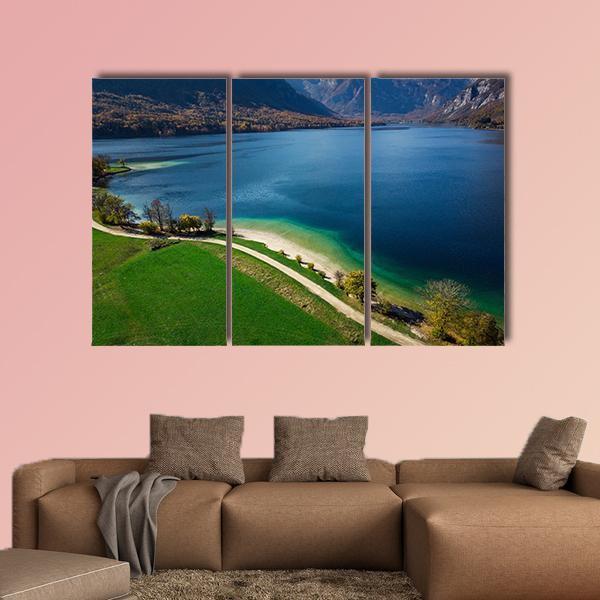 Bohinj Lake Slovenia Canvas Wall Art-3 Horizontal-Gallery Wrap-37" x 24"-Tiaracle