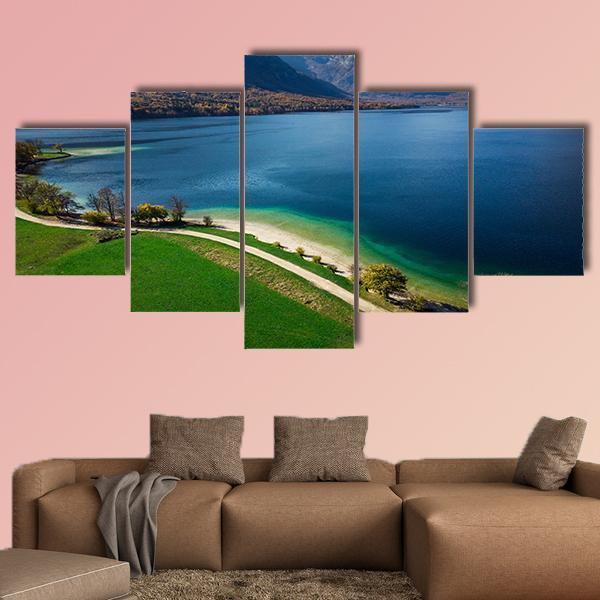 Bohinj Lake Slovenia Canvas Wall Art-5 Star-Gallery Wrap-62" x 32"-Tiaracle