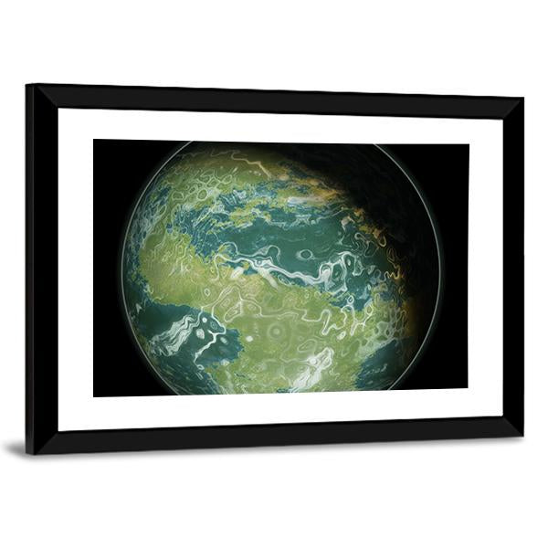 Green Planet Canvas Wall Art-5 Horizontal-Gallery Wrap-22" x 12"-Tiaracle