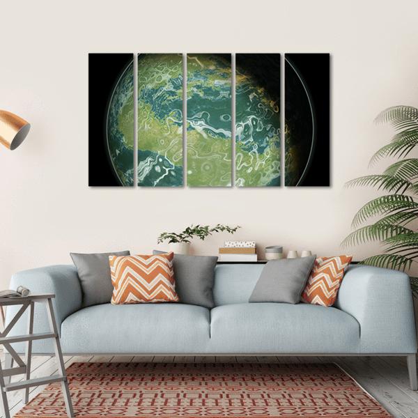Green Planet Canvas Wall Art-5 Horizontal-Gallery Wrap-22" x 12"-Tiaracle