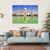 Green Pond In Front Of Taj Mahal Canvas Wall Art-4 Horizontal-Gallery Wrap-34" x 24"-Tiaracle