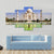 Green Pond In Front Of Taj Mahal Canvas Wall Art-5 Pop-Gallery Wrap-47" x 32"-Tiaracle