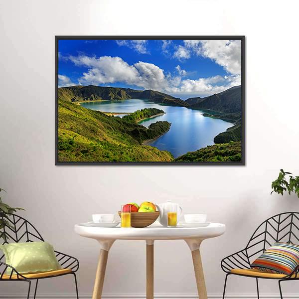 Green Valley On San Miguel Island Canvas Wall Art-3 Horizontal-Gallery Wrap-25" x 16"-Tiaracle