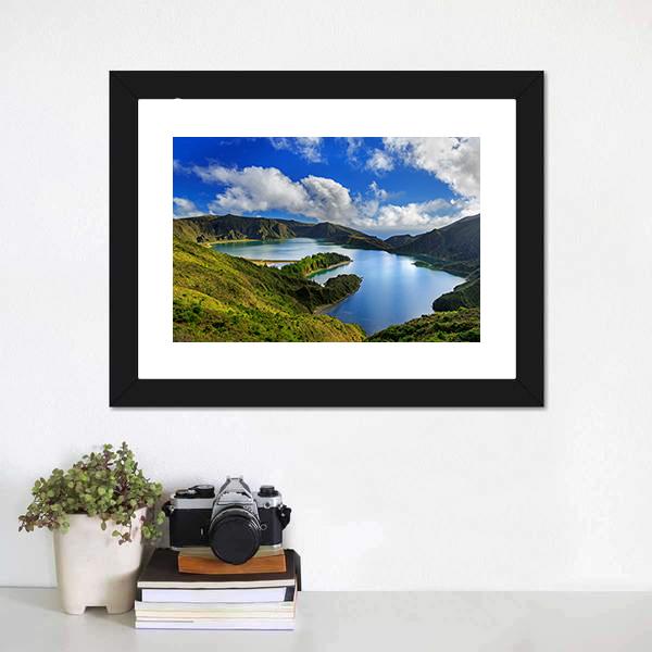 Green Valley On San Miguel Island Canvas Wall Art-1 Piece-Framed Print-20" x 16"-Tiaracle