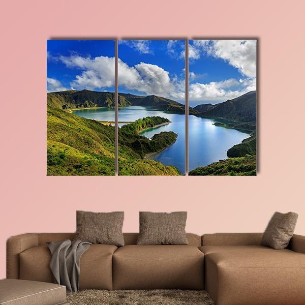 Green Valley On San Miguel Island Canvas Wall Art-3 Horizontal-Gallery Wrap-37" x 24"-Tiaracle