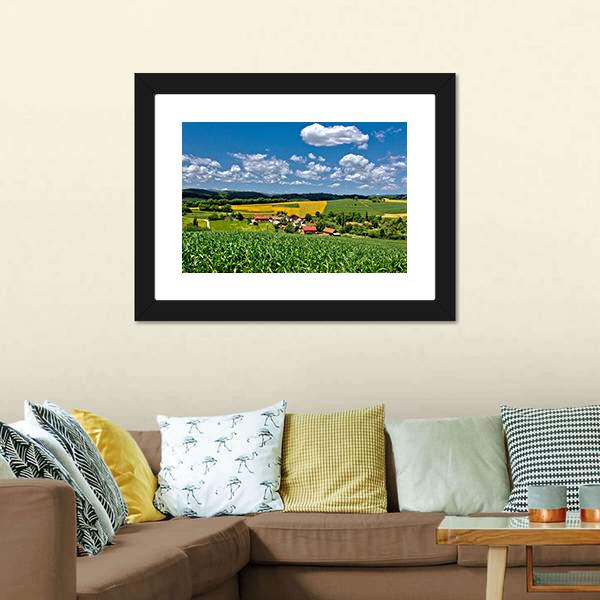 Green Village Croatia Canvas Wall Art-3 Horizontal-Gallery Wrap-25" x 16"-Tiaracle