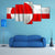 Greenland Flag Canvas Wall Art-3 Horizontal-Gallery Wrap-37" x 24"-Tiaracle