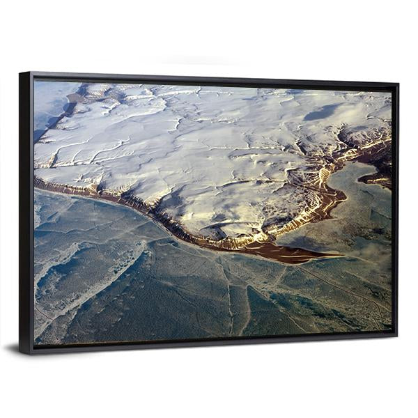 Greenland From The Air Canvas Wall Art-3 Horizontal-Gallery Wrap-25" x 16"-Tiaracle