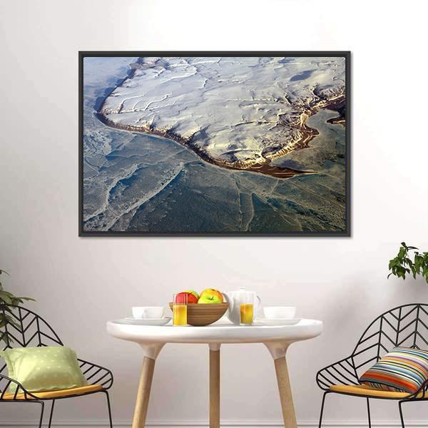 Greenland From The Air Canvas Wall Art-3 Horizontal-Gallery Wrap-25" x 16"-Tiaracle