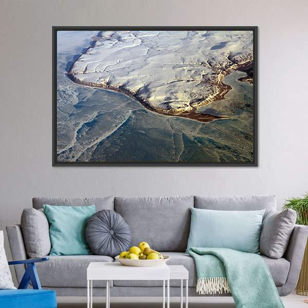Greenland From The Air Canvas Wall Art-3 Horizontal-Gallery Wrap-25" x 16"-Tiaracle