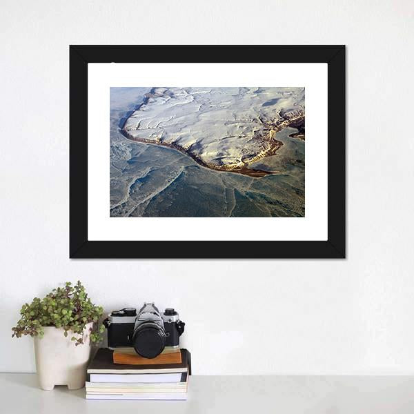 Greenland From The Air Canvas Wall Art-1 Piece-Framed Print-20" x 16"-Tiaracle