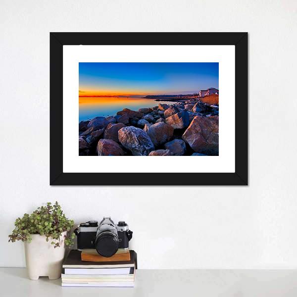 Greenwich Bay Canvas Wall Art-1 Piece-Framed Print-20" x 16"-Tiaracle