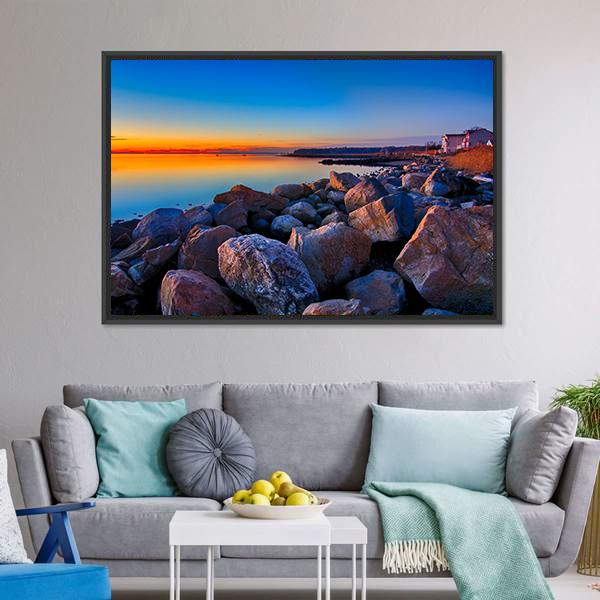 Greenwich Bay Canvas Wall Art-5 Horizontal-Gallery Wrap-22" x 12"-Tiaracle