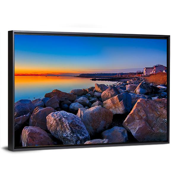 Greenwich Bay Canvas Wall Art-5 Horizontal-Gallery Wrap-22" x 12"-Tiaracle